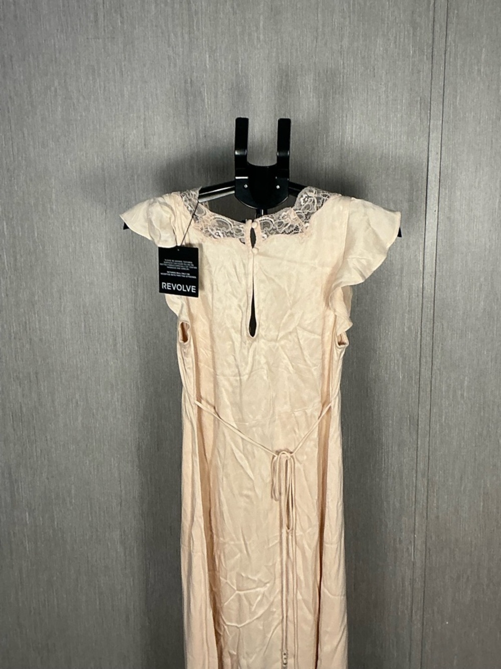 Free People Beaded Lace-Trim Slip Dress in Blush Size Small - Picture 12 of 16